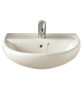 Twyford Sola 1 Tap Hole Washbasin 600 x 460mm | SA4311WH