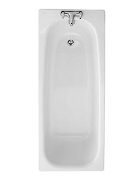 Twyford Neptune Steel Plain Bath Ungripped 1500 x 700mm | NE9402WH