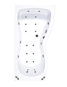 Phoenix Rimini Whirlpool Bath System 1, 2 And 3 with LH Screen