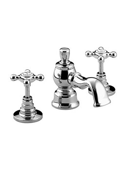 Bristan Trinity 3 Hole Basin Mixer Tap With Pop-Up Waste | TY 3HBAS C