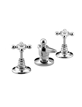 Bristan Trinity 3 Hole Bidet Mixer Tap With Pop-Up Waste | TY 3HBID C