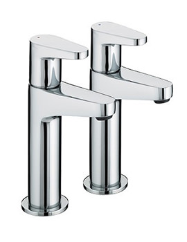 Bristan Quest Kitchen High Neck Pillar Taps | QST HNK C