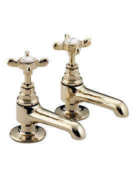 Bristan 1901 Basin Taps Gold | N 1-2 G