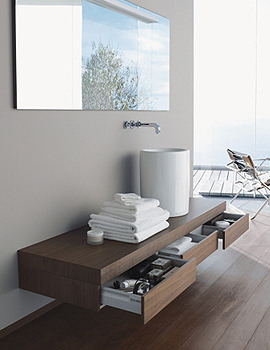 Image of Duravit Fogo Console Including Drawer 360 x 1800mm Macassar | FO 8388