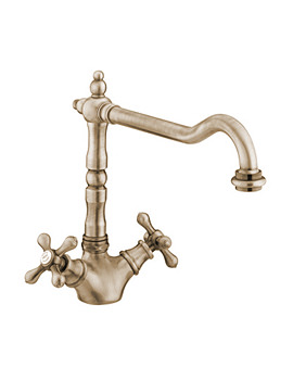 Bristan Colonial Monobloc Sink Mixer Tap Brushed Nickel | K SNK BN