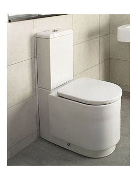 RAK Ceramics Rondo Closed Coupled Toilet And Toilet Seat 355mm Wide
