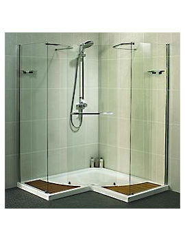 Aqualux Corner Walk through Shower Enclosure | FEN0536AQU
