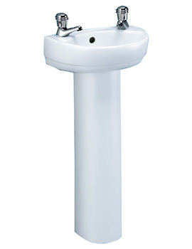Twyford Refresh 1 Centre Tap Hole Handrinse Basin 360x280mm | RE4811WH