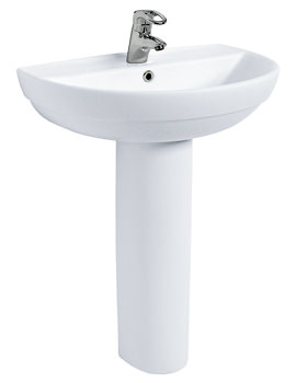 Twyford Refresh Washbasin 650 x 500mm | RE4341WH