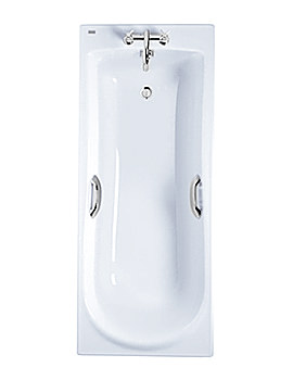 Twyford Grace Rectangular Acrylic Bath With Grips 1700 x 700mm