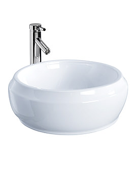 Twyford Visit No Tap Hole Lay On Washbasin 460 x 460mm | GT4710WH