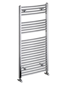 Gina Thermostatic Electric Curved Rail White 1450 x 600 | LR G1456C W TE