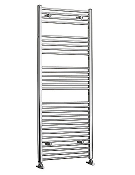 Bristan Gina Curved Ladder Rail Chrome 600 x 1000mm | LR G1006C C