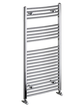 Bristan Gina Curved Ladder Rail White 600 x 1000 | LR G1006C W