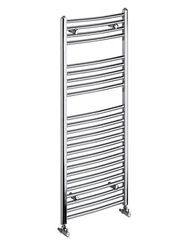 Bristan Gina Electric Curved Ladder Rail White 1000 x 600mm | LR G1006C W E