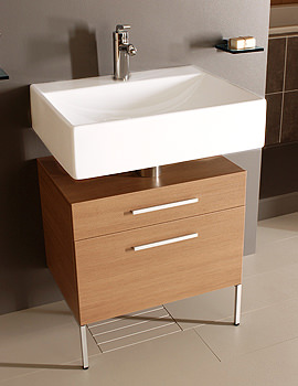 Twyford Indulgence Basin 600mm On Underbasin Furniture Unit | ID6960FB