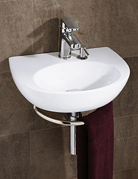 HIB Roccanova Malo Basin With Towel Rail And Soap Dispenser | 8901