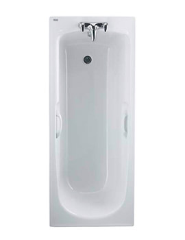 Twyford Portia II Rectangular Acrylic Bath With Grips 1700 x 700mm | PO8652WH