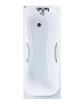 Signature Rectangular Acrylic Bath With Grips 1700 x 700mm | SE8520WH