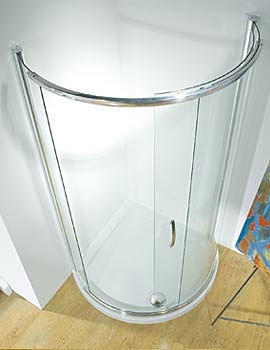 Kudos Infinite Single Door Curved Slider Side Access 910mm | 4SCD91S