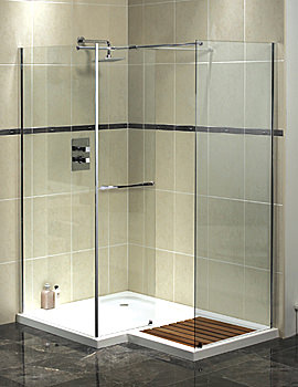 Aqualux Aquaspace Right Hand Square Walk In Enclosure 1000 x 1500mm FEN0841AQU FTR0215AQU