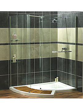 Aqualux Aquaspace Left Hand Walk Around Shower Enclosure | FEN0529AQU