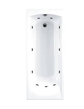 Carron Sigma Single Ended 11 Jet Whirlpool Bath 1900 x 900mm