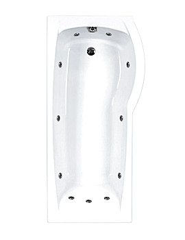 Image of Carron Delta 11 Jets Whirlpool Shower Bath 1700 x 800mm