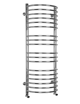 SBH Maxi Half Moon Dual Fuel Towel Radiator 360mm x 1300mm  | SS103