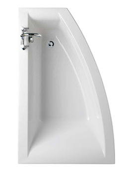 Indulgence Acrylic Offset Corner Bath 1600 x 500 or 1000mm - ID8900WH