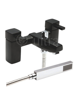 Ultra Muse Black Bath Shower Mixer Tap With Shower Kit | FJ734
