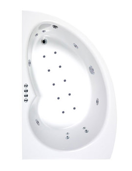 Phoenix Solo Luxury Corner Whirlpool Bath Tubs