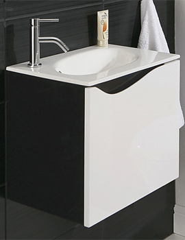 HIB Sienna 1 x Drawer Unit Black And White 500mm | 1420041