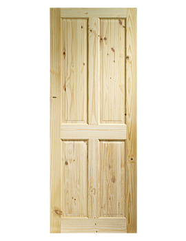 Image of XL Internal Victorian 4 Panel Knotty Pine Door | KPIN4P21M