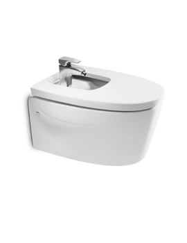 Roca Khroma White Wall Hung Over Rim Bidet 610mm | 357655000