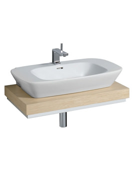 Twyford Vello 600mm Countertop Basin And 800mm Shelf | VO4711WH