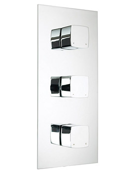 Bristan JS2 Thermostatic Recessed Shower Valve With Two Stop Cocks | JS2 SHC3STPP C