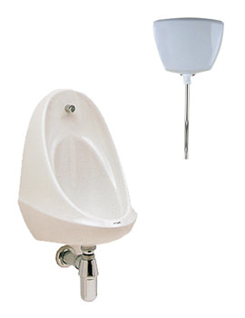 Twyford Camden 1 Urinal Set With Concealed Flush Pipe And Cistern