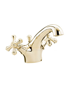 Bristan Colonial Mono Basin Mixer Tap Gold With Pop-Up Waste  | K BAS G