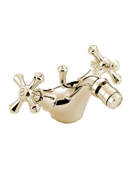 Bristan Colonial Mono Bidet Mixer Tap Gold With Pop-Up Waste  | K BID G