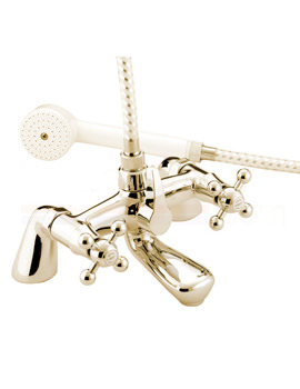 Bristan Regency Pillar Bath Shower Mixer Tap Gold Plated | R BSM G