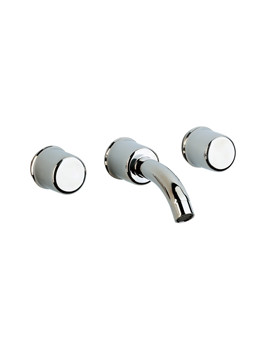 Roca Atai Wall Mounted 3 Hole Basin Mixer Tap | 5A4434A00