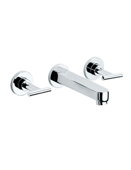 Roca Moai Wall Mounted 3 Hole Basin Mixer Tap | 5A4546C00