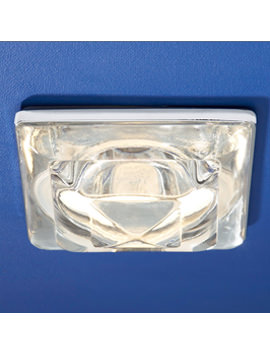 HIB Acudo Soft Tiered Square Clear Glass Showerlight | 5405