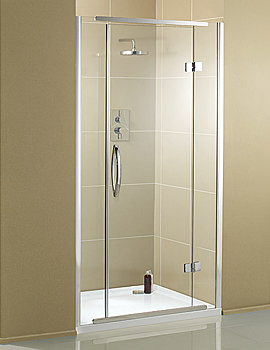 Aquadart Inline Recess Hinged Shower Door 800mm | AQ1018