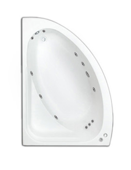 Trojan Orlando Whirlpool Corner Bath 1495 x 1020mm Left Handed 11 Jets