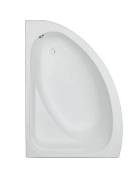 Trojan Orlando White Offset Corner Bath 1500 x 1040mm