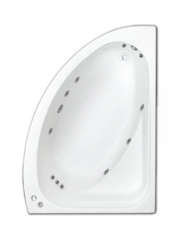 Trojan Orlando Whirlpool Corner Bath - 1495 x 1020mm RIGHT Handed