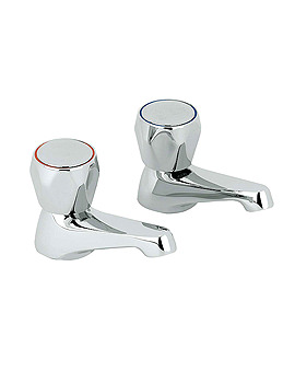 Twyford Option Three Forth Inch Bath Pillar Taps | OT5215CP