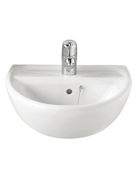 Twyford Sola 1 Tap Hole Washbasin 500 x 400mm | SA4211WH